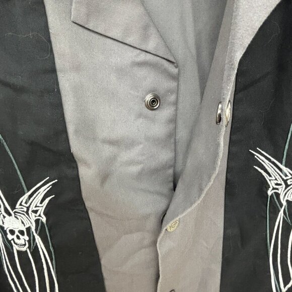 Hard Chrome Gear Bowling/Biker /Work Button Up Shirt Men's Size M Vintage 1990s - Picture 6 of 12